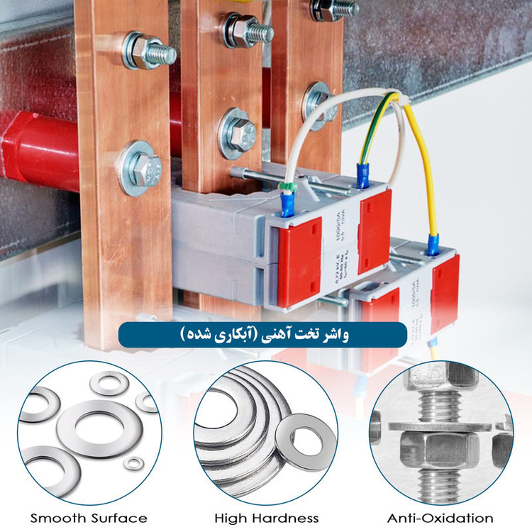 واشر هامر مدل تخت کد M6-20 بسته 100 عددی