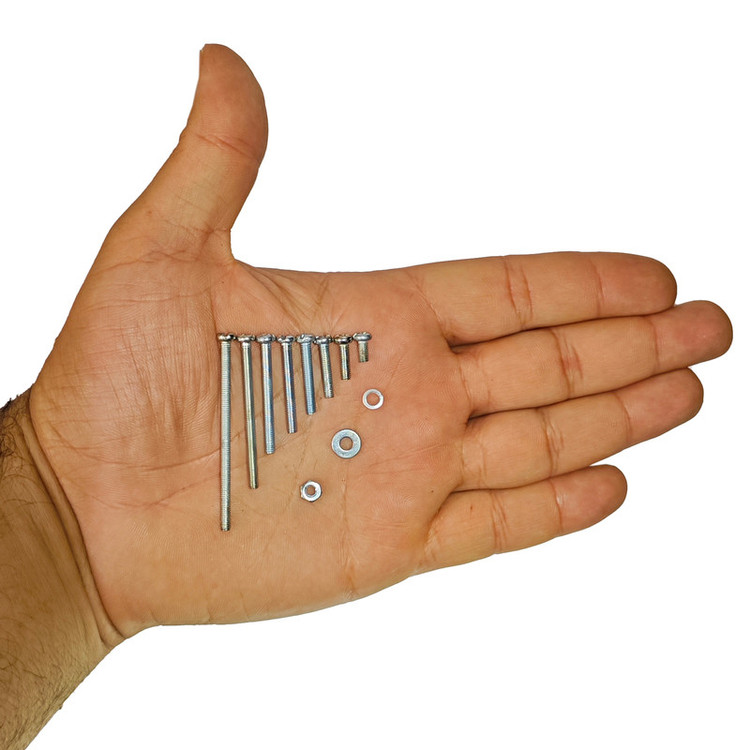 پیچ و مهره و واشر هامر مدل استوانه کد M3 R بسته 480 عددی
