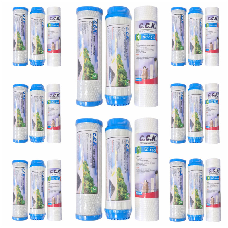 فیلتر دستگاه تصفیه آب خانگی سی سی کا مدل BLU-FILTER مجموعه 24 عددی