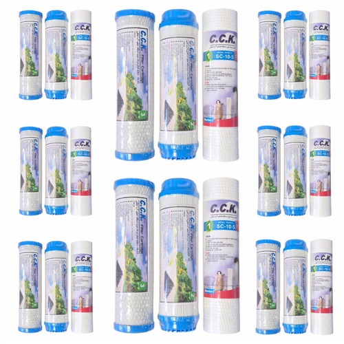 فیلتر دستگاه تصفیه آب خانگی سی سی کا مدل BLU-FILTER مجموعه 24 عددی
