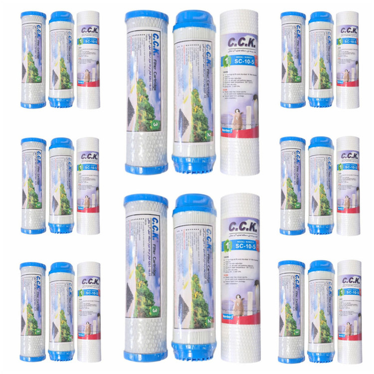 فیلتر دستگاه تصفیه آب خانگی سی سی کا مدل BLU-FILTER مجموعه 24 عددی
