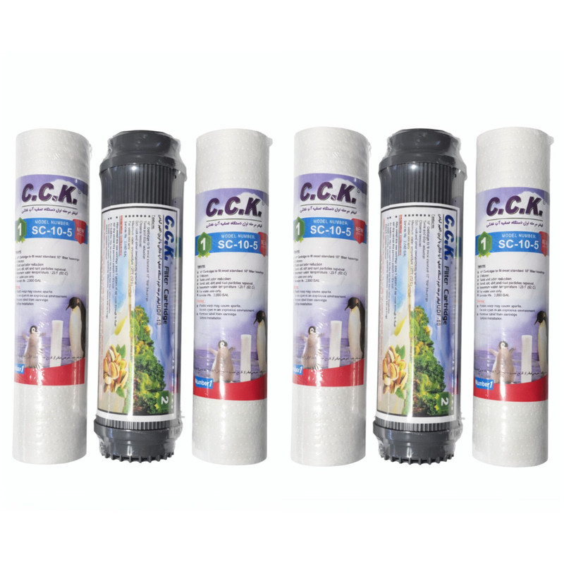 فیلتر دستگاه تصفیه آب خانگی سی سی کا مدل P+U+P مجموعه 6 عددی