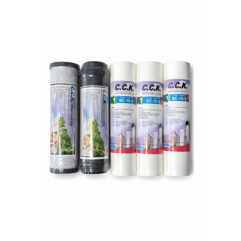 فیلتر دستگاه تصفیه آب خانگی سی سی کا مدل PP3+U+C مجموعه 5 عددی