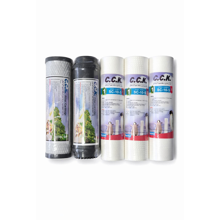 فیلتر دستگاه تصفیه آب خانگی سی سی کا مدل PP3+U+C مجموعه 5 عددی