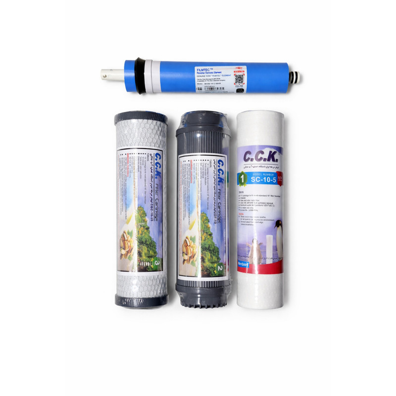 فیلتر دستگاه تصفیه آب خانگی سی سی کا مدل 2PP+U+C مجموعه 4 عددی