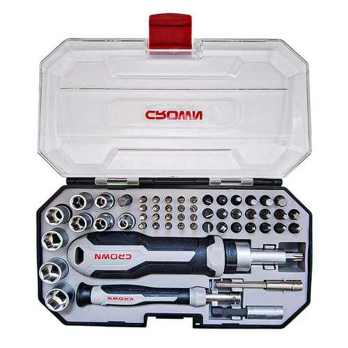 سری پیچ گوشتی کرون مدل CPHBH-AXA55 مجموعه 55 عددی