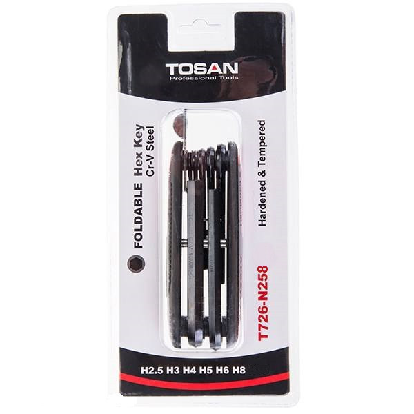 مجموعه 6 عددی آچار آلن تاشو توسن مدل T726-N258