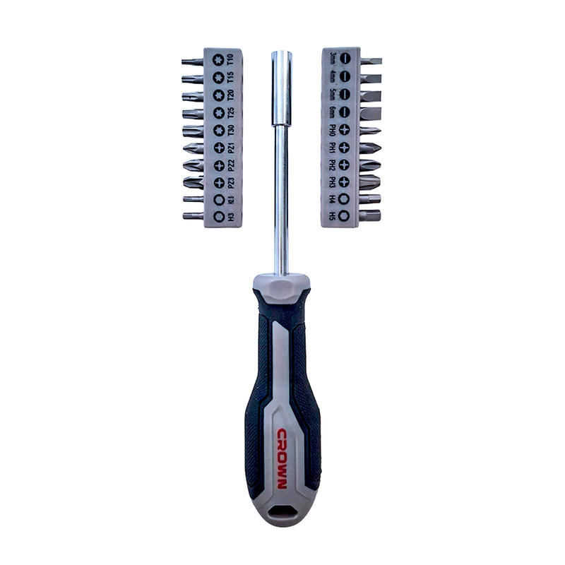 سری پیچ گوشتی کرون مدل CPHBH-AXA21 مجموعه 21 عددی
