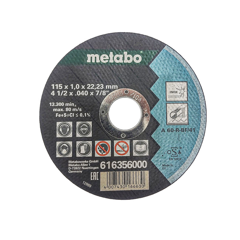 صفحه برش استیل مینی متابو مدل MT-MSC-115 سایز 115 میلی‌متر