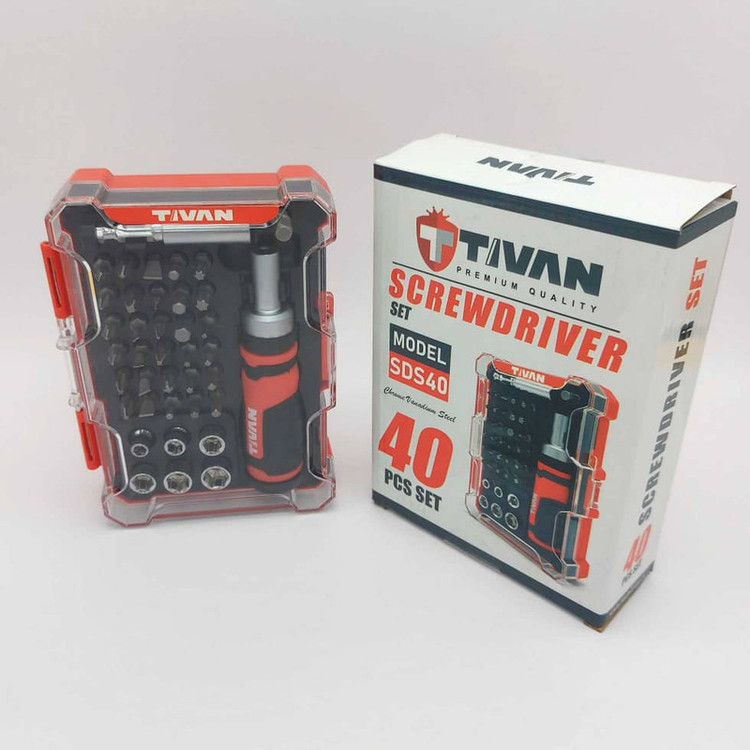 پیچ گوشتی تیوان مدل DS40 بسته 40 عددی