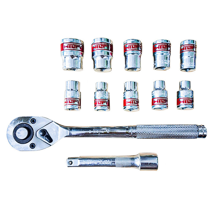 آچار بکس ریلی هلتی مدل HELTY-012 CH سایز 1/2 اینچ مجموعه 12 عددی