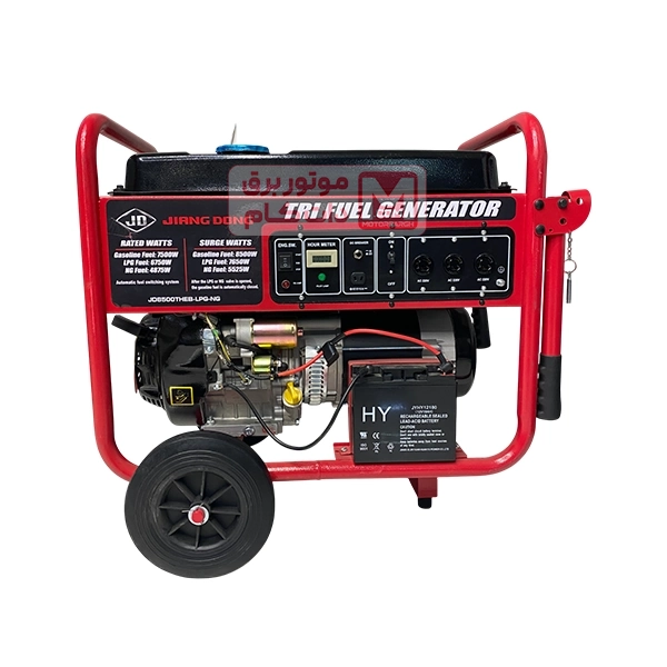 موتور برق تک فاز سه گانه سوز جیانگ دانگ اتوماتیک 8.5 کیلووات مدل JD8500THEB-LPG-NG