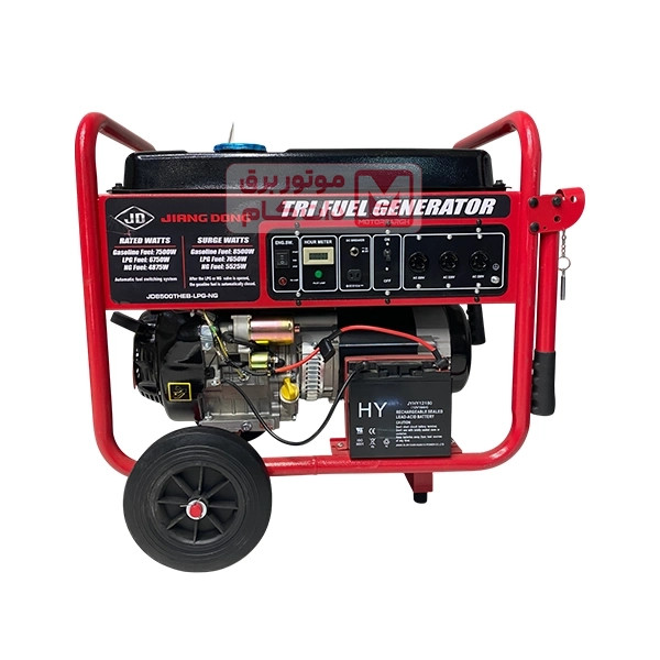 موتور برق تک فاز سه گانه سوز جیانگ دانگ اتوماتیک 8.5 کیلووات مدل JD8500THEB-LPG-NG