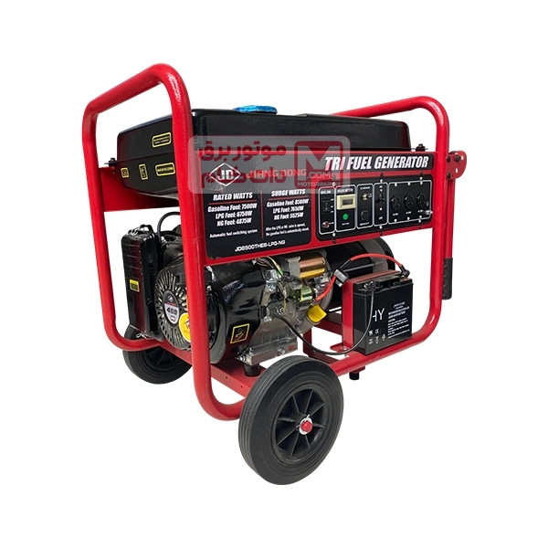 موتور برق تک فاز سه گانه سوز جیانگ دانگ اتوماتیک 8.5 کیلووات مدل JD8500THEB-LPG-NG