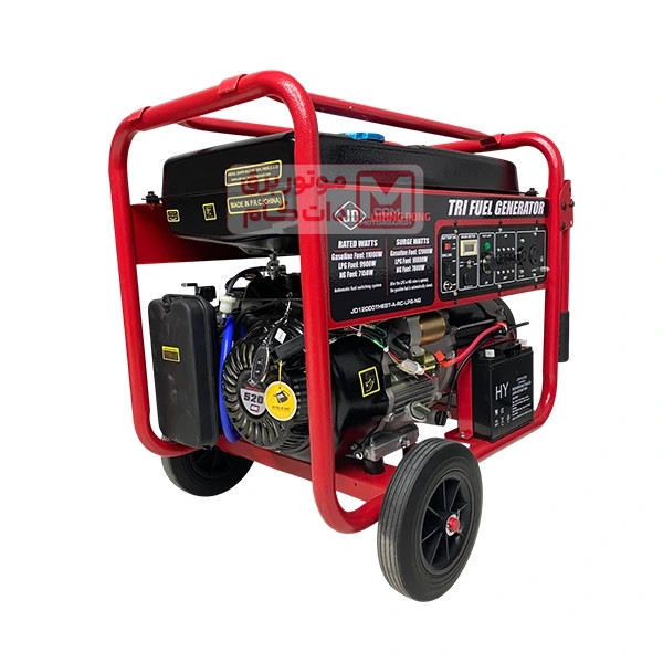 موتور برق جیانگ دانگ 12کیلووات سه فاز سه گانه اتوماتیک مدل JD12000THEBT-A-RC-LPG-NG