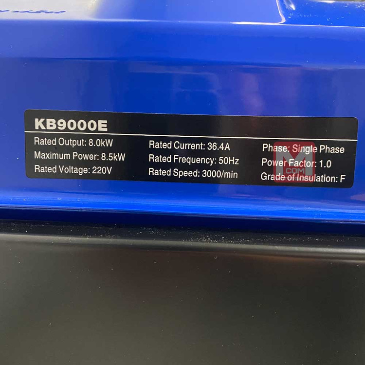 موتور برق زونگشن اتوماتیک 8.5 کیلو وات KB9000E-ATS