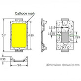 SMD LED پکیج 5730 سفید مهتابی بسته 50 عددی